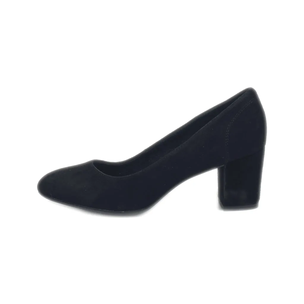 5Th Avenue Mid-Heel Shoes Suede Black Colour For Women