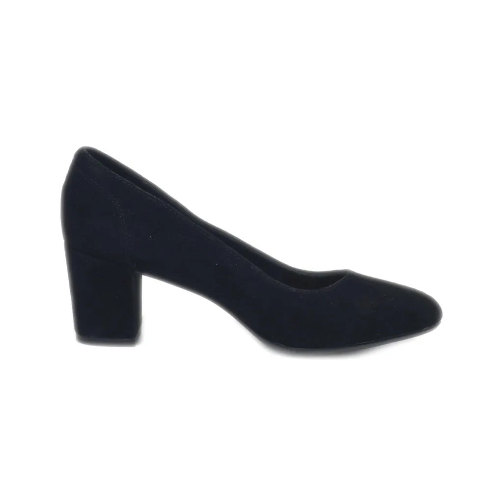 5Th Avenue Mid-Heel Shoes Suede Black Colour For Women