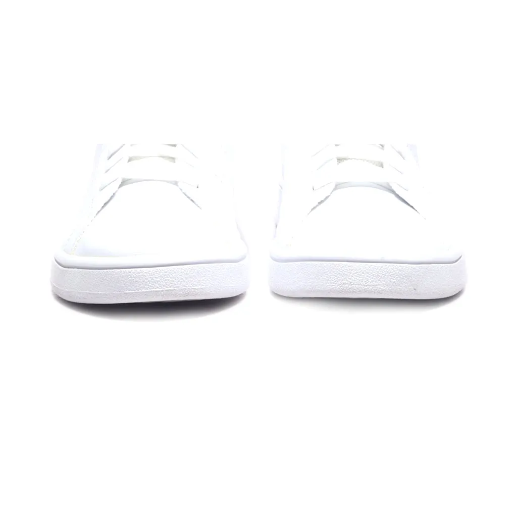 Adidas Advantage Base Low-Top Sneakers Pu Leather White Colour For Women