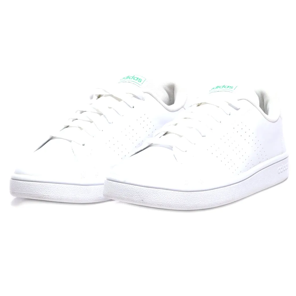 Adidas Advantage Base Low-Top Sneakers Pu Leather White Colour For Women
