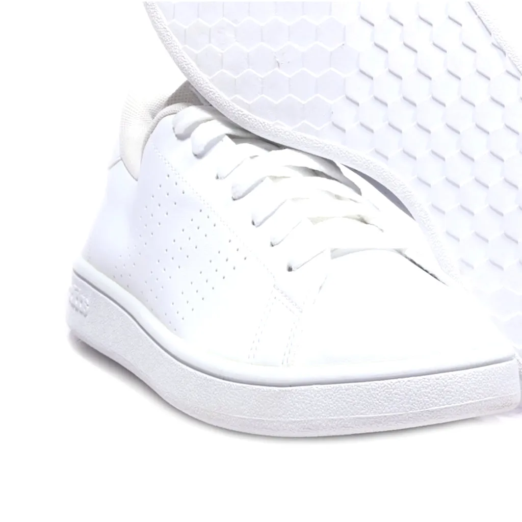 Adidas Advantage Base Low-Top Sneakers Pu Leather White Colour For Women