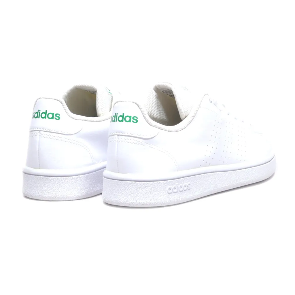 Adidas Advantage Base Low-Top Sneakers Pu Leather White Colour For Women