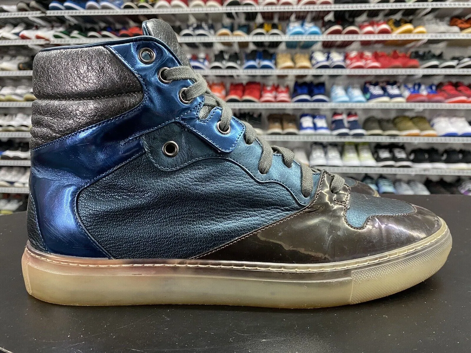 Balenciaga Patchwork High Top Trainer 373404 Men's Size 9 US
