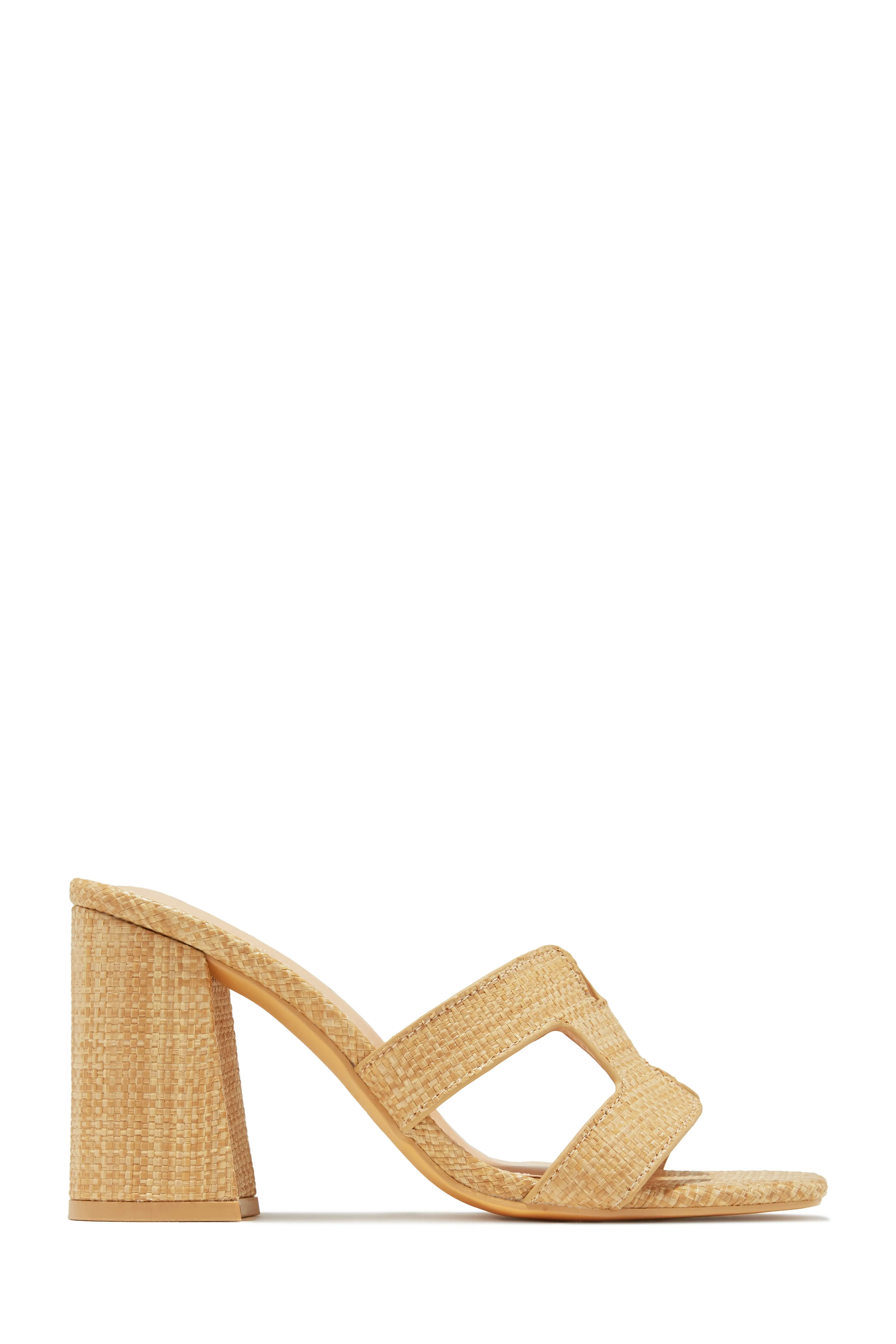 Bianka Block Mid Heels - Natural