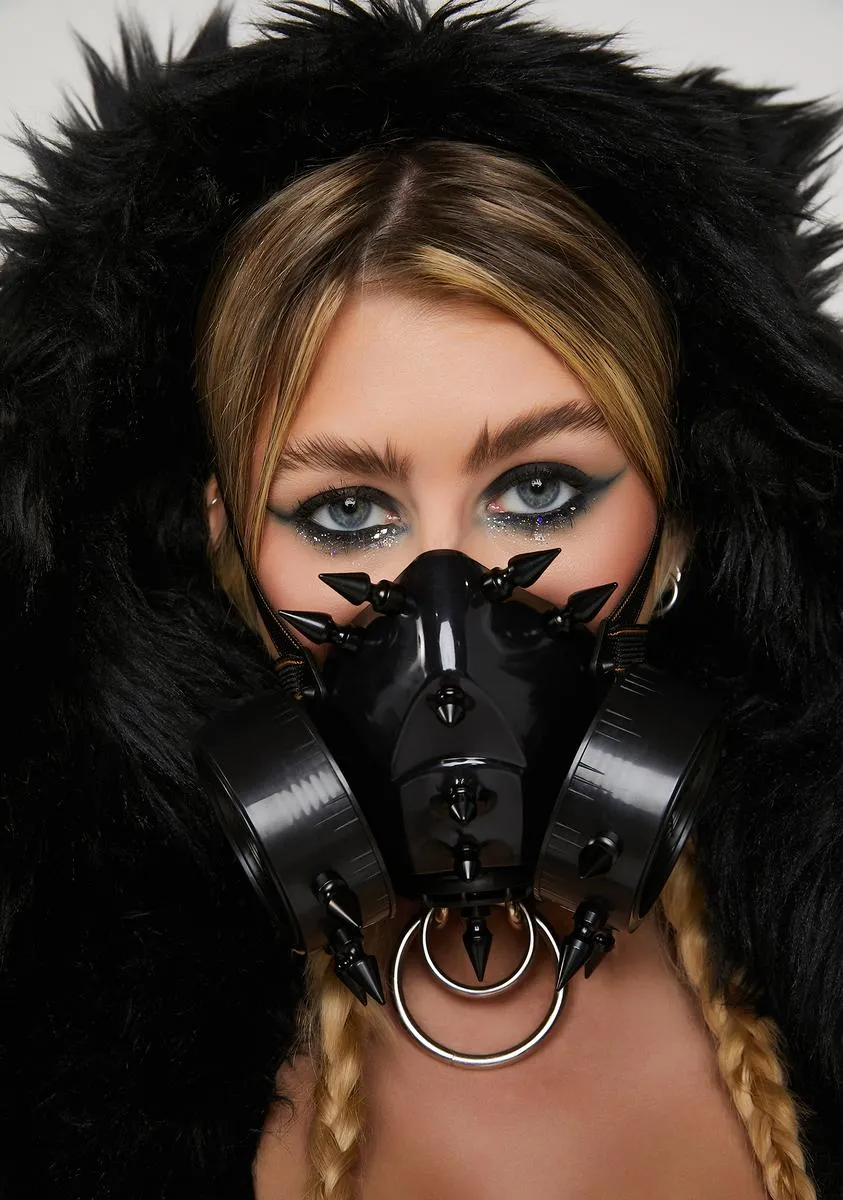 Black Spiked Gas Mask