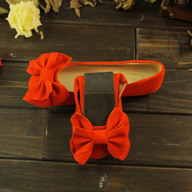 Black Stylish Bow Flat Shoes