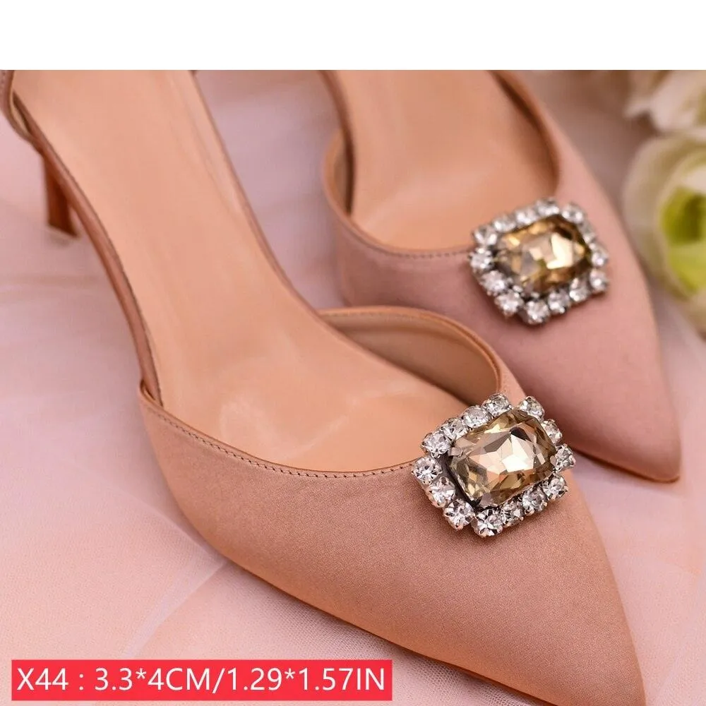 Bridal Rhinestone Footwear Clips - Luxurious Wedding Accessories for Elegant Shoes