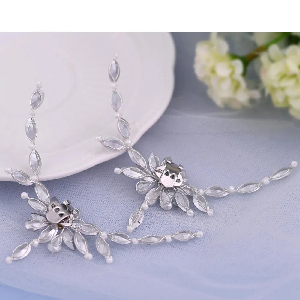 Bridal Rhinestone Footwear Clips - Luxurious Wedding Accessories for Elegant Shoes