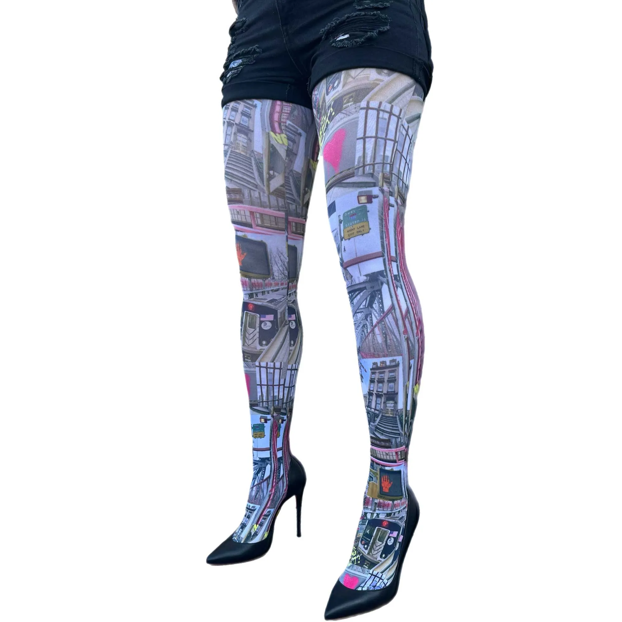 Brooklyn Pattern Printed Tights