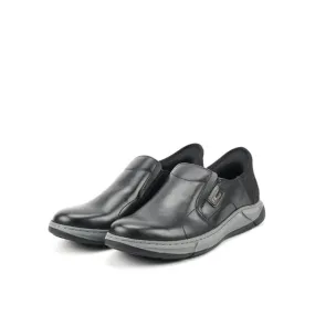 camel active Leather Slip On Shoes Men Black GAVINO-852502-RS1-1
