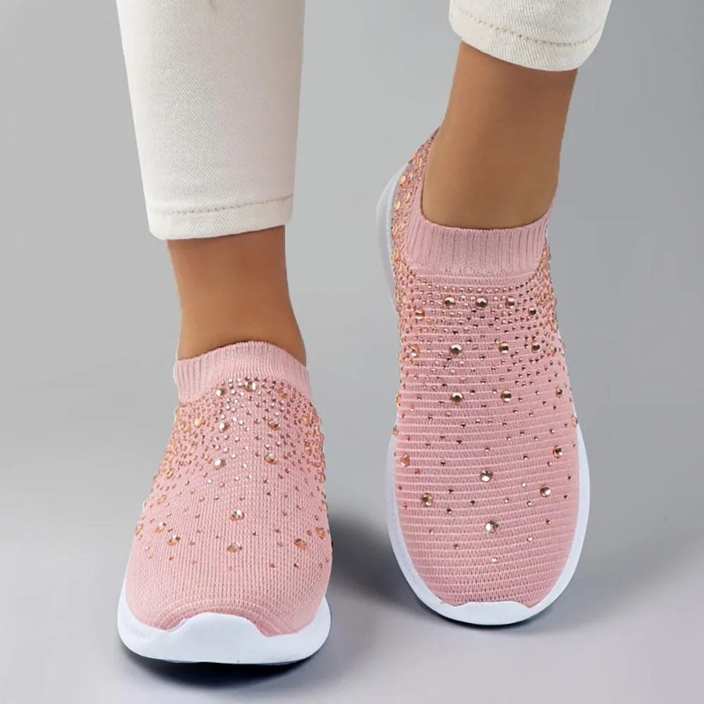 Casual Slip On Crystal Sneakers Shoes