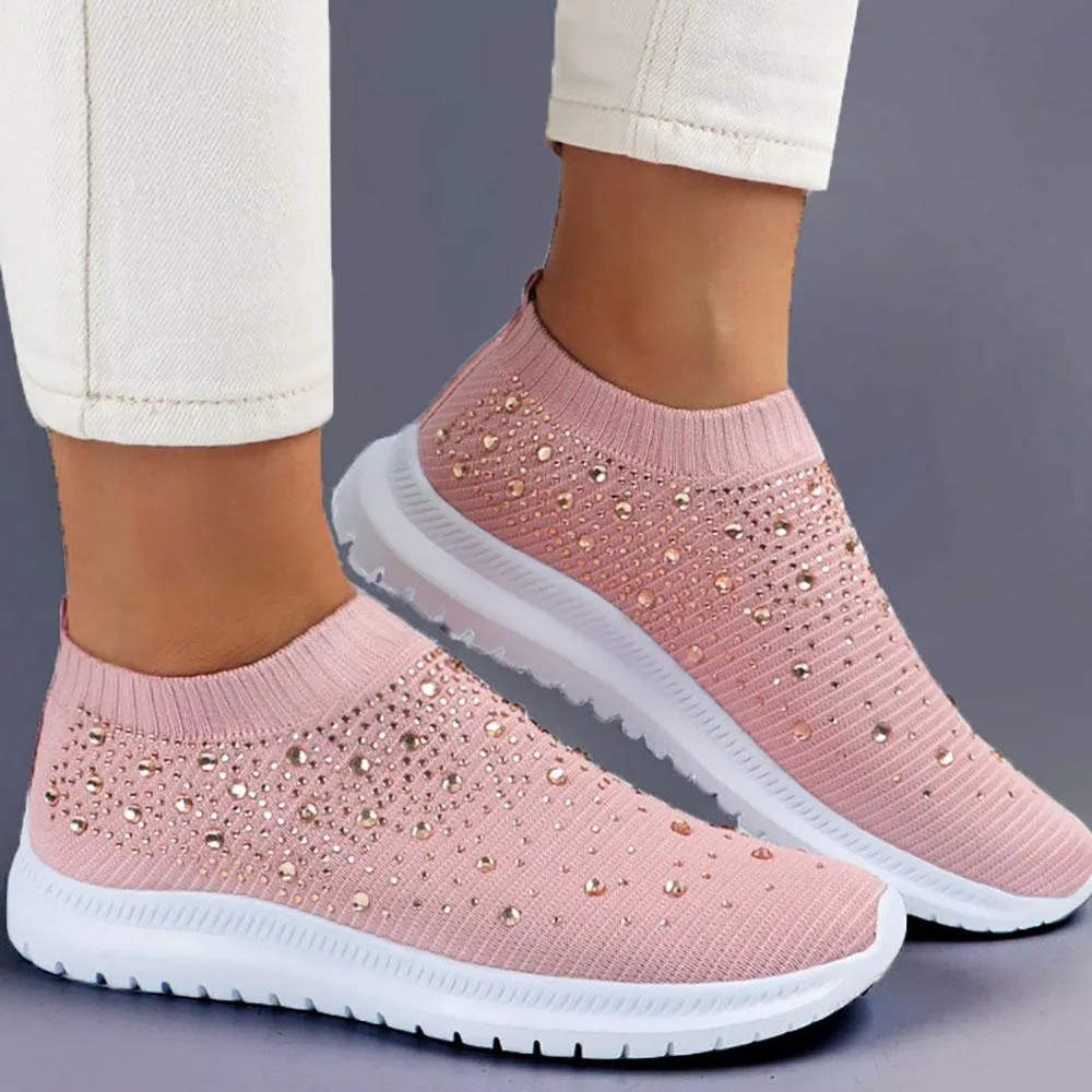 Casual Slip On Crystal Sneakers Shoes