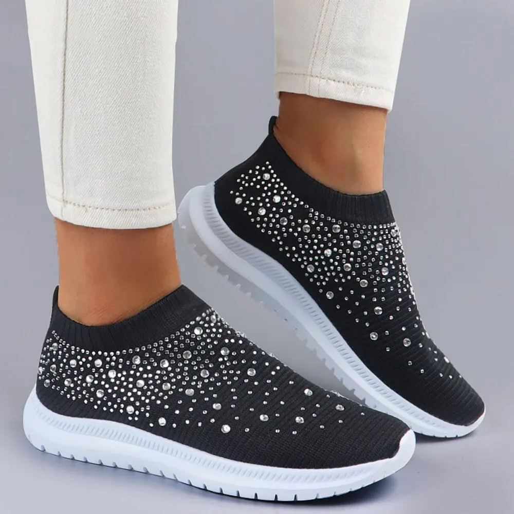 Casual Slip On Crystal Sneakers Shoes