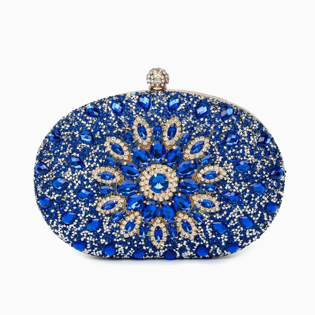 Colette | A Dazzling Blue Crystal Clutch for Glamorous Evenings