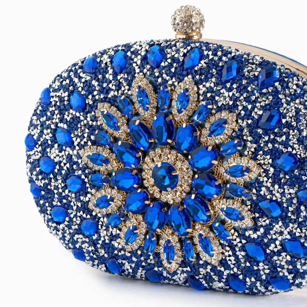 Colette | A Dazzling Blue Crystal Clutch for Glamorous Evenings