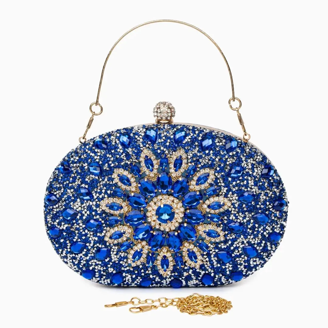 Colette | A Dazzling Blue Crystal Clutch for Glamorous Evenings