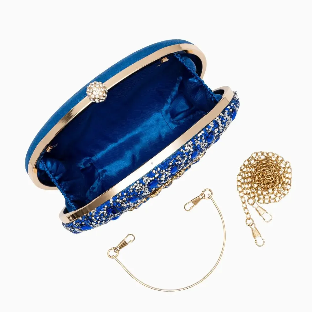 Colette | A Dazzling Blue Crystal Clutch for Glamorous Evenings