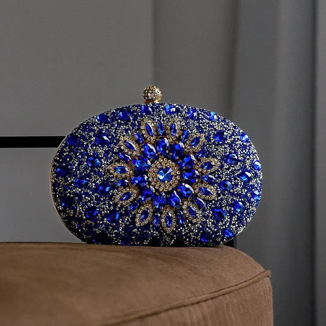 Colette | A Dazzling Blue Crystal Clutch for Glamorous Evenings
