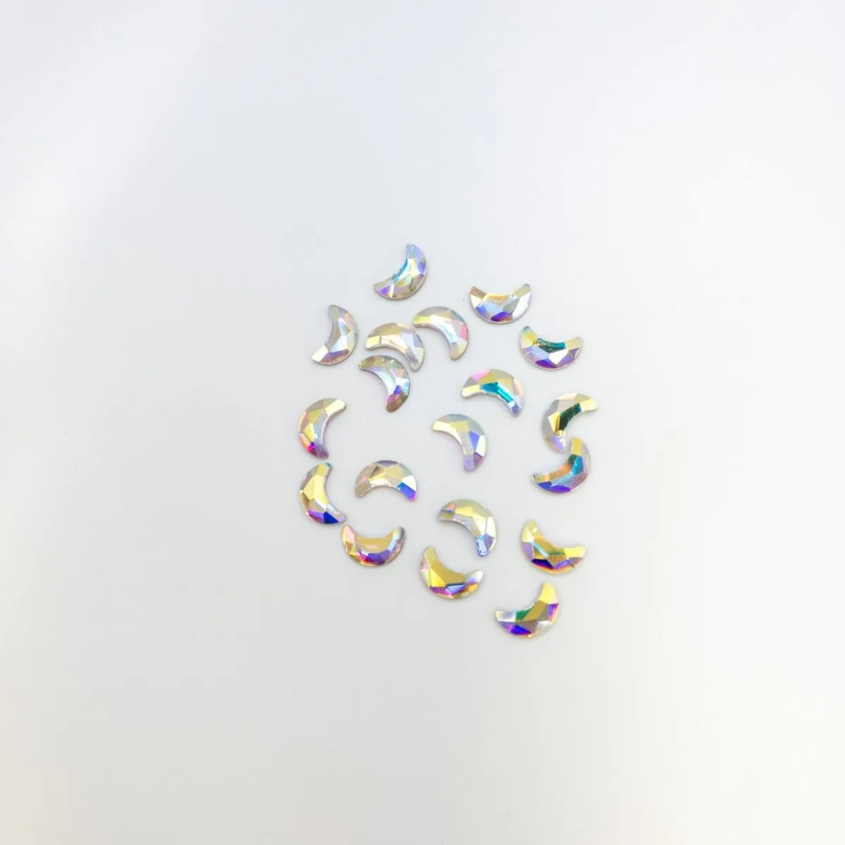Coloured Crystal Moon 3D Nail Art (20pc)