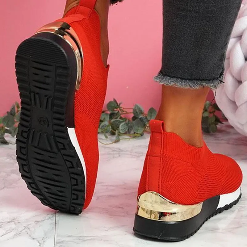 Comely Elastic Slip-on Flat Shoes