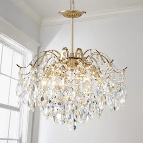 Crystal Chandelier, Raindrop Modern Pendant 6-Lights