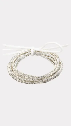 Crystal Stretch Bracelet Silver
