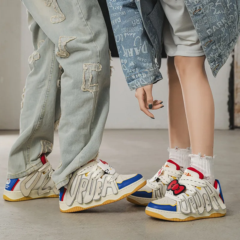 Cute Letter Patchwork Casual Shoes