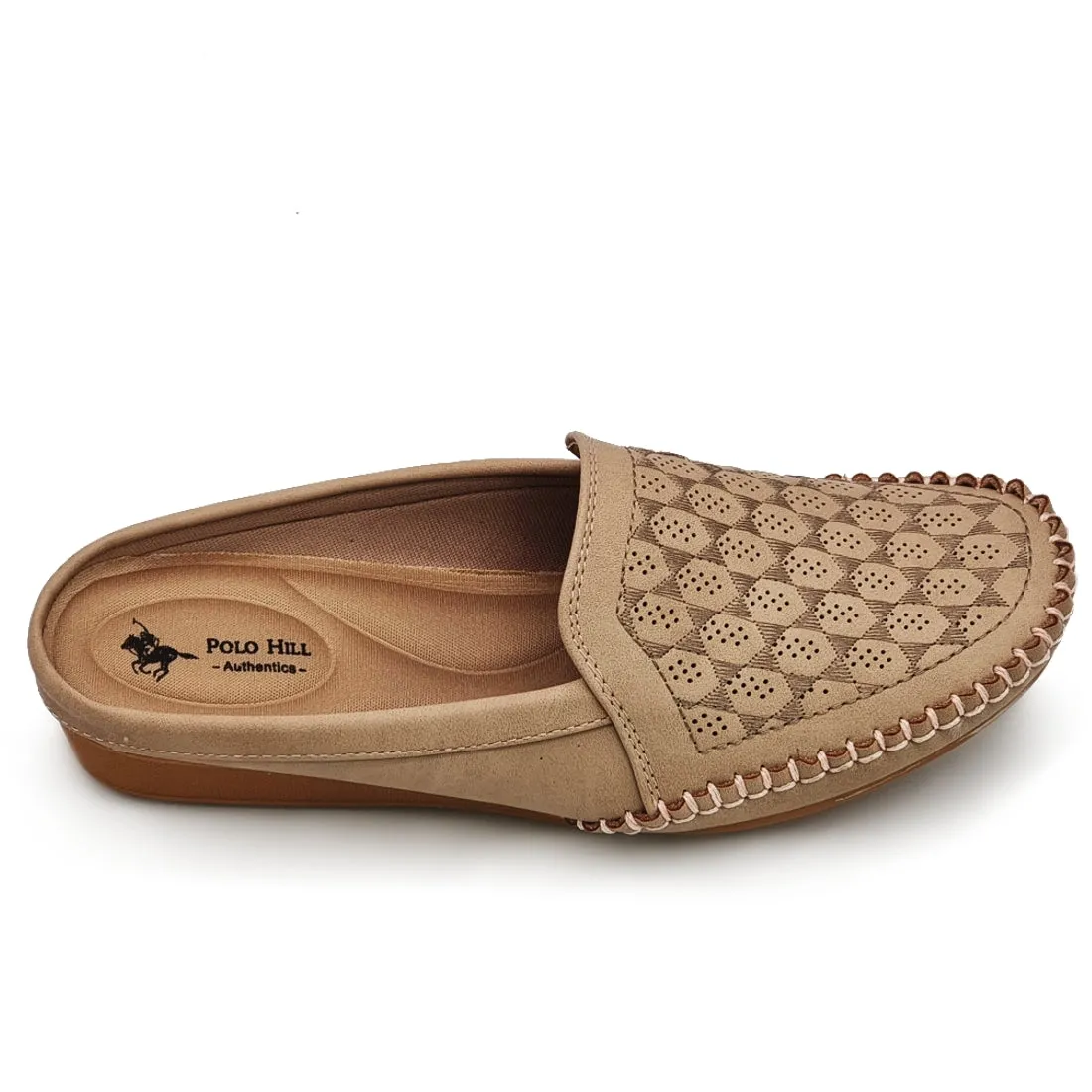 Decorated Vamp Half Slip On Shoes