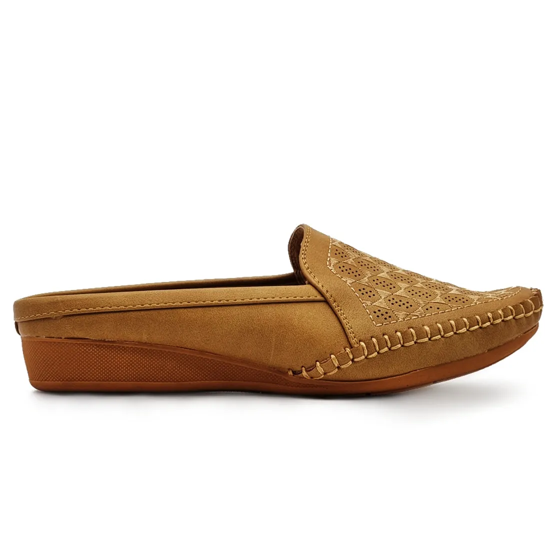 Decorated Vamp Half Slip On Shoes