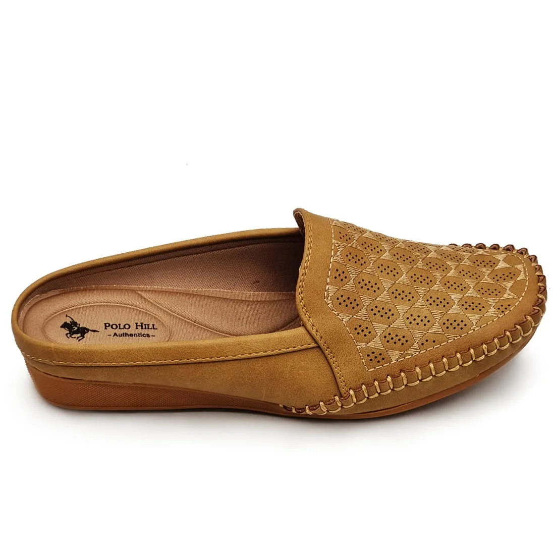 Decorated Vamp Half Slip On Shoes
