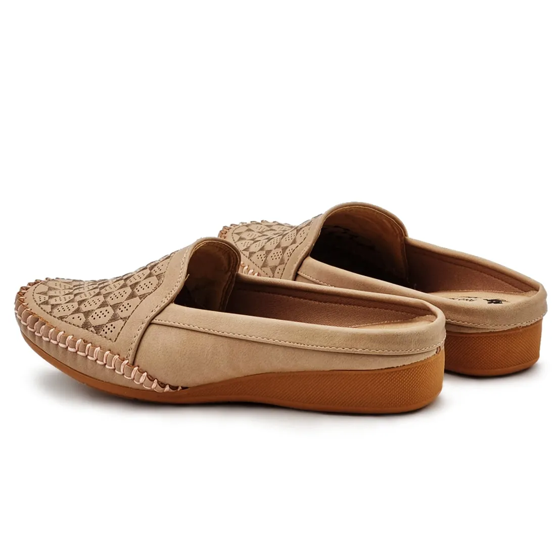 Decorated Vamp Half Slip On Shoes