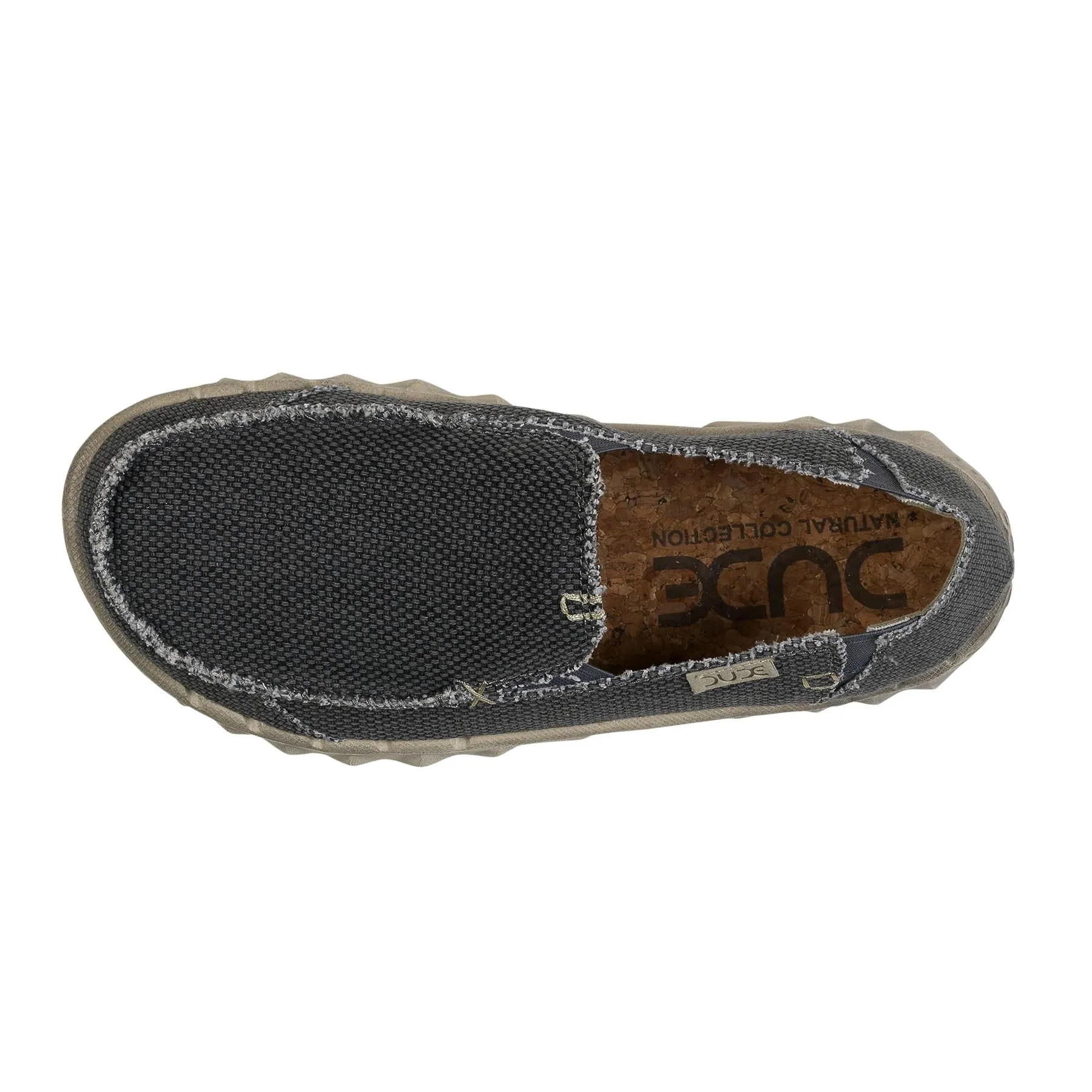 DUDE Shoes Farty Natural Black Easy Slip on Shoes