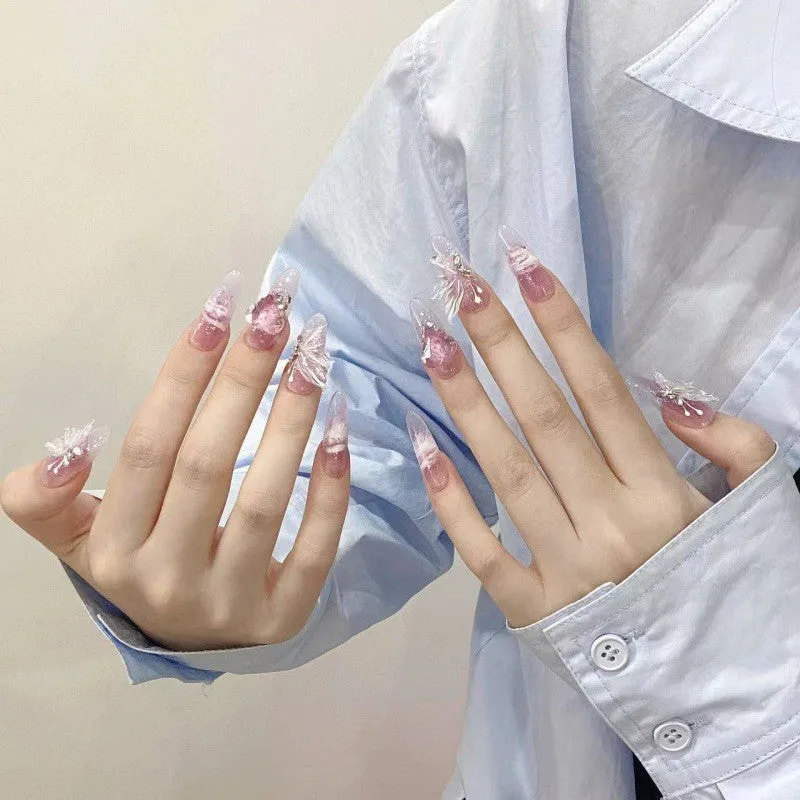 Fairy Ice Crystal Butterfly Nail Art