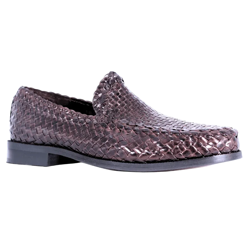 Ferradini Formal Weave Slip-on in Chocolate
