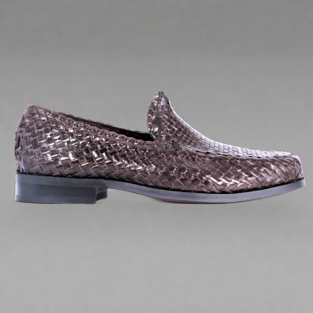 Ferradini Formal Weave Slip-on in Chocolate