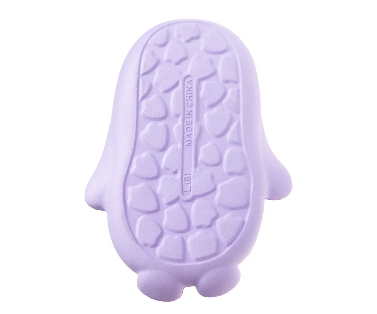 FOAMWALK Toddler Unisex Novelty House Clogs with Faux Fur Lining - Penguin Slippers for Toddler Boys/Girls