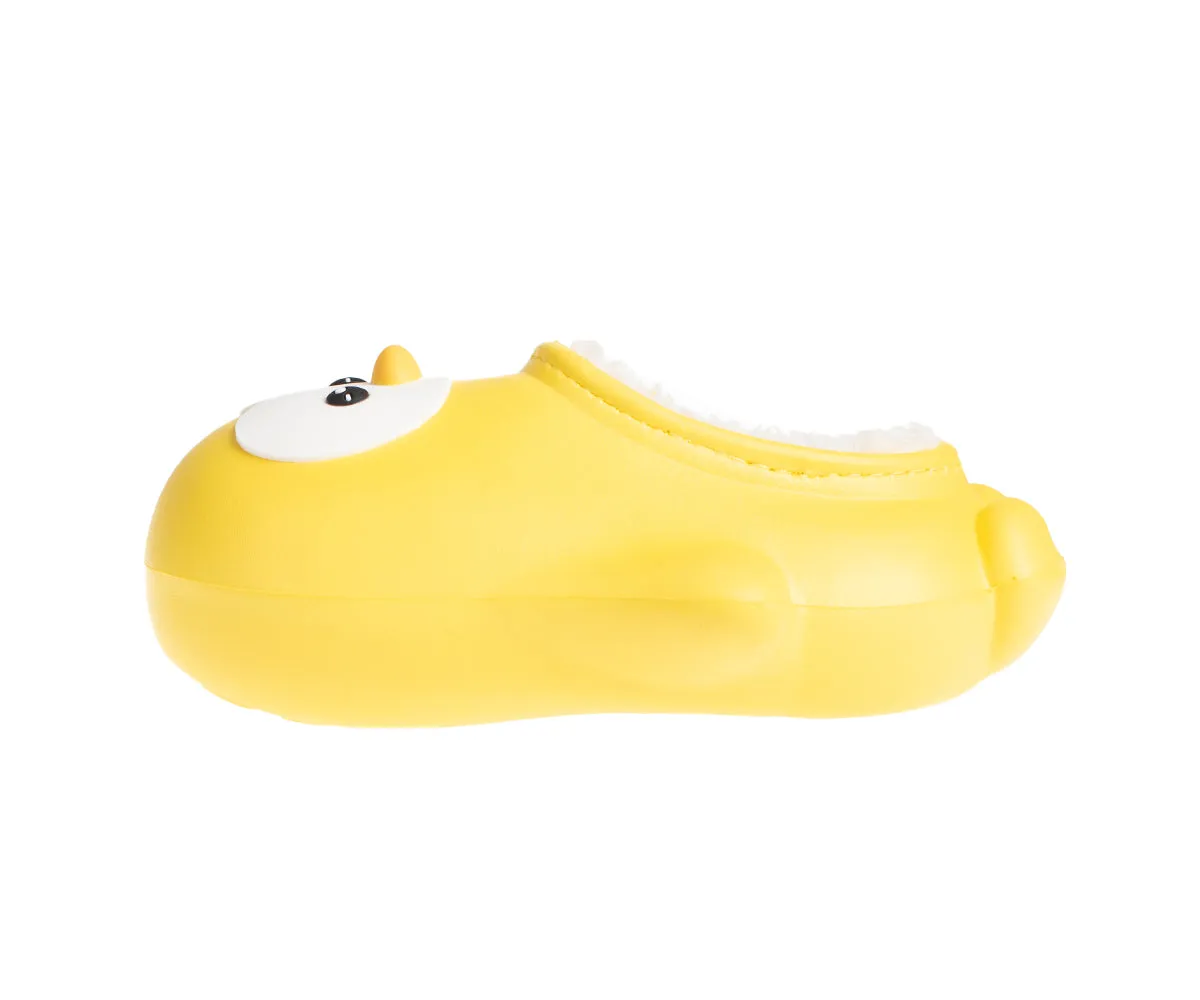 FOAMWALK Toddler Unisex Novelty House Clogs with Faux Fur Lining - Penguin Slippers for Toddler Boys/Girls
