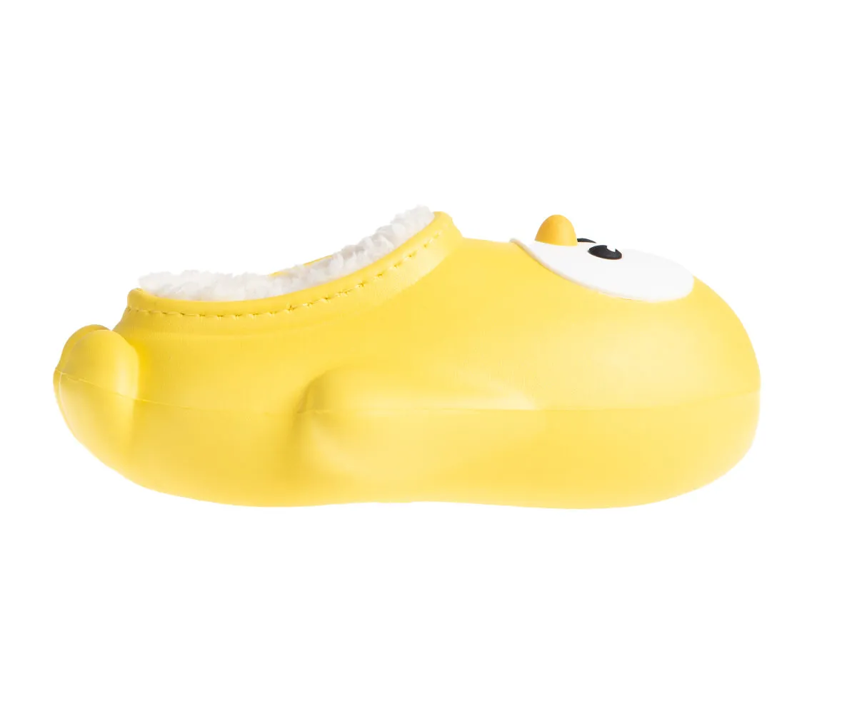 FOAMWALK Toddler Unisex Novelty House Clogs with Faux Fur Lining - Penguin Slippers for Toddler Boys/Girls