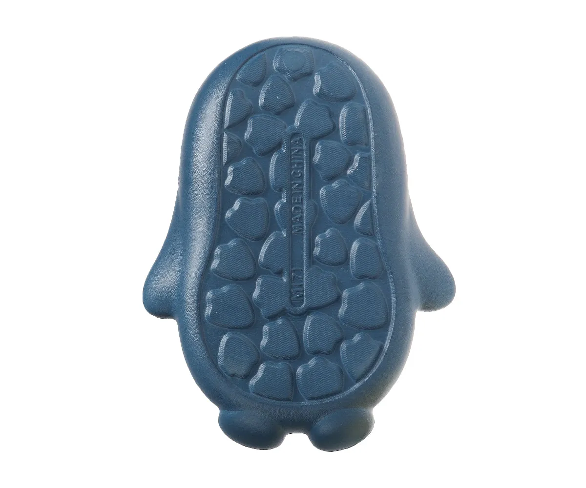 FOAMWALK Toddler Unisex Novelty House Clogs with Faux Fur Lining - Penguin Slippers for Toddler Boys/Girls