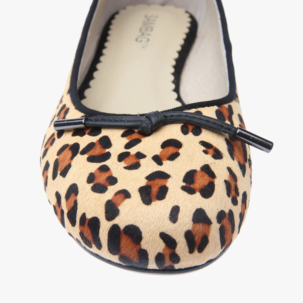 Grace Leopard Calf Ballet Flat