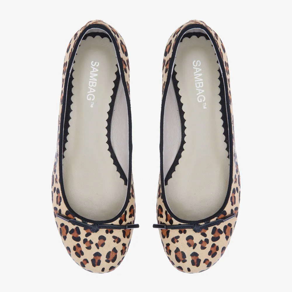 Grace Leopard Calf Ballet Flat