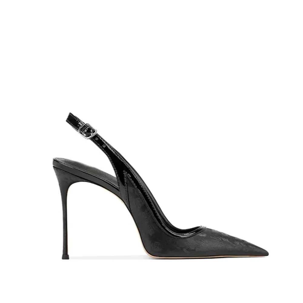 HERVO Slingback Mid Heel Sandals - 6cm