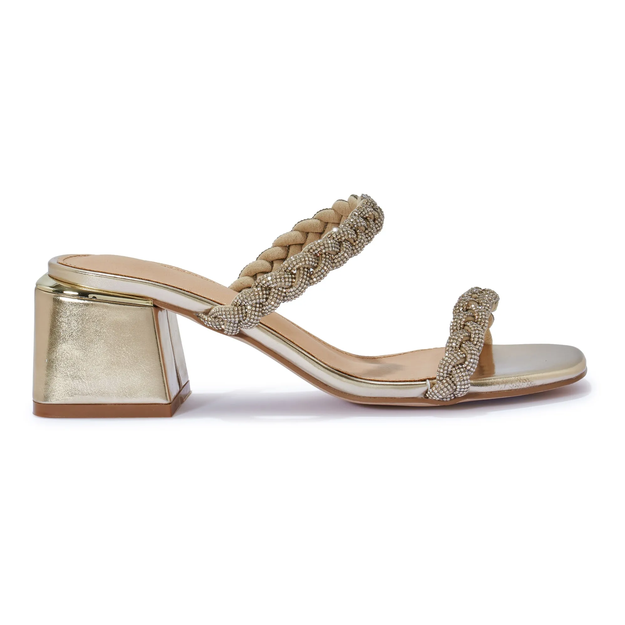 HIPPO2 BLOCK HEEL CLIP DIAMANTE CLEAT STRAP SANDAL