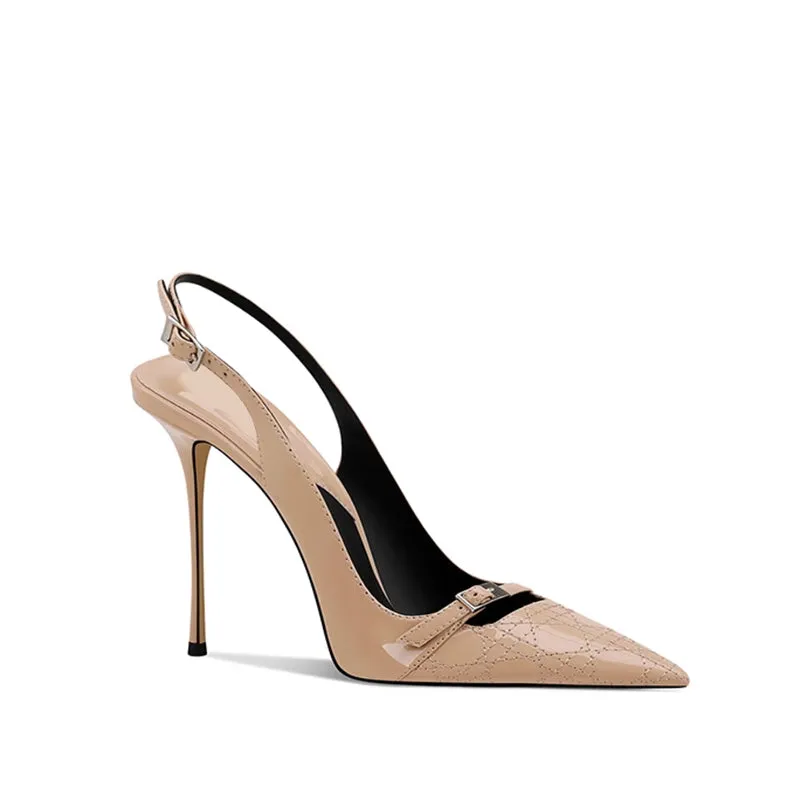 HOMIR Buckled Mid Heel Sandals - 8cm