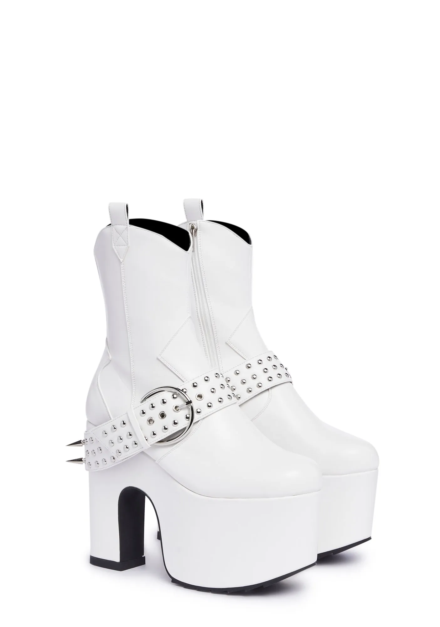 Howdy Platform Boots - White