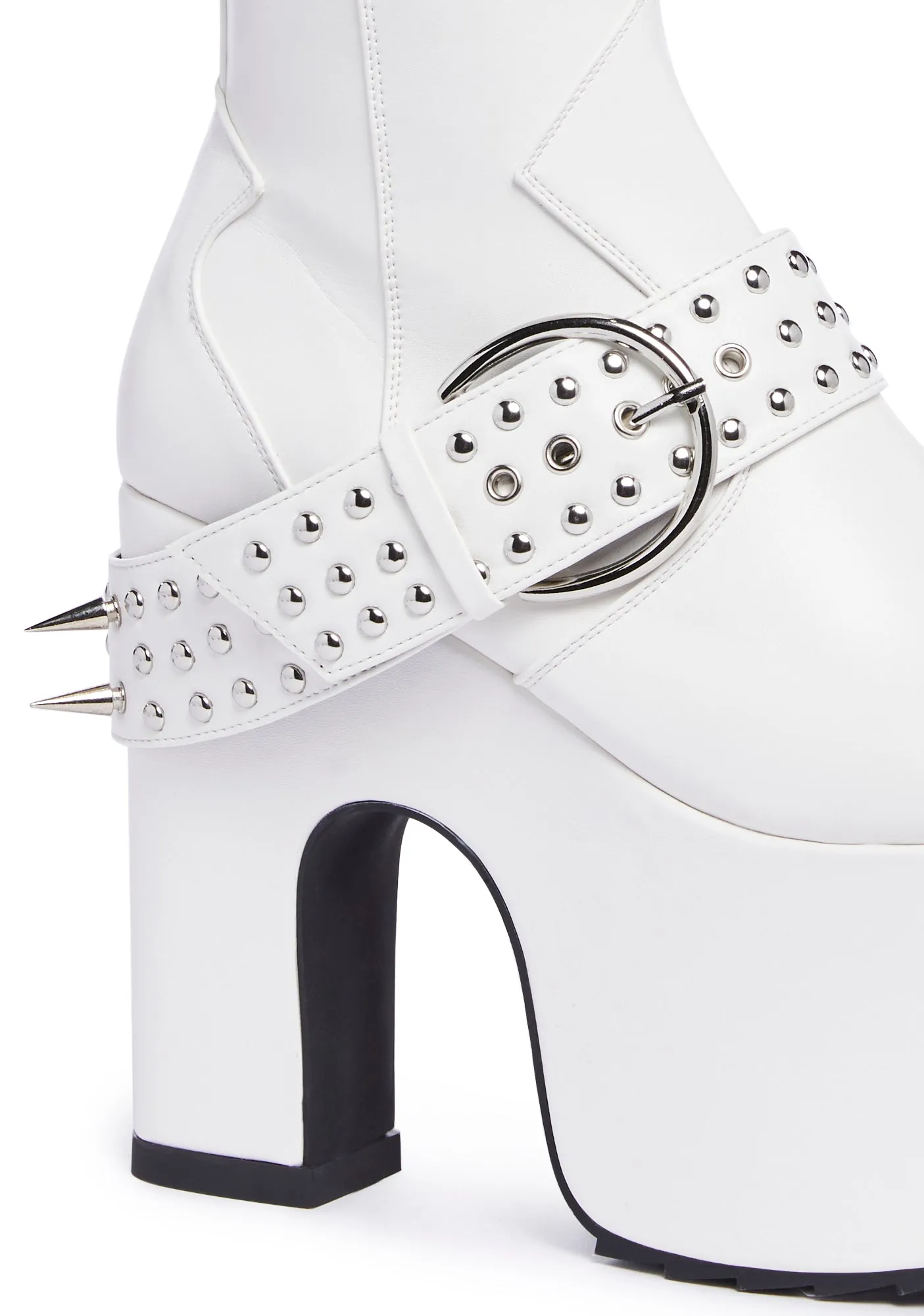 Howdy Platform Boots - White
