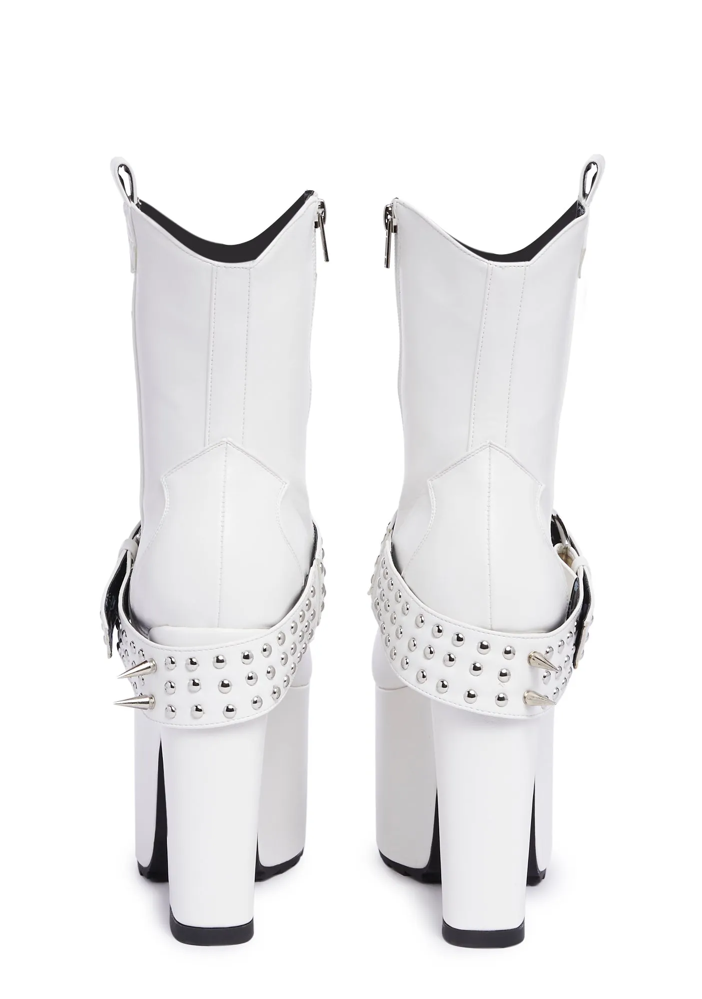 Howdy Platform Boots - White