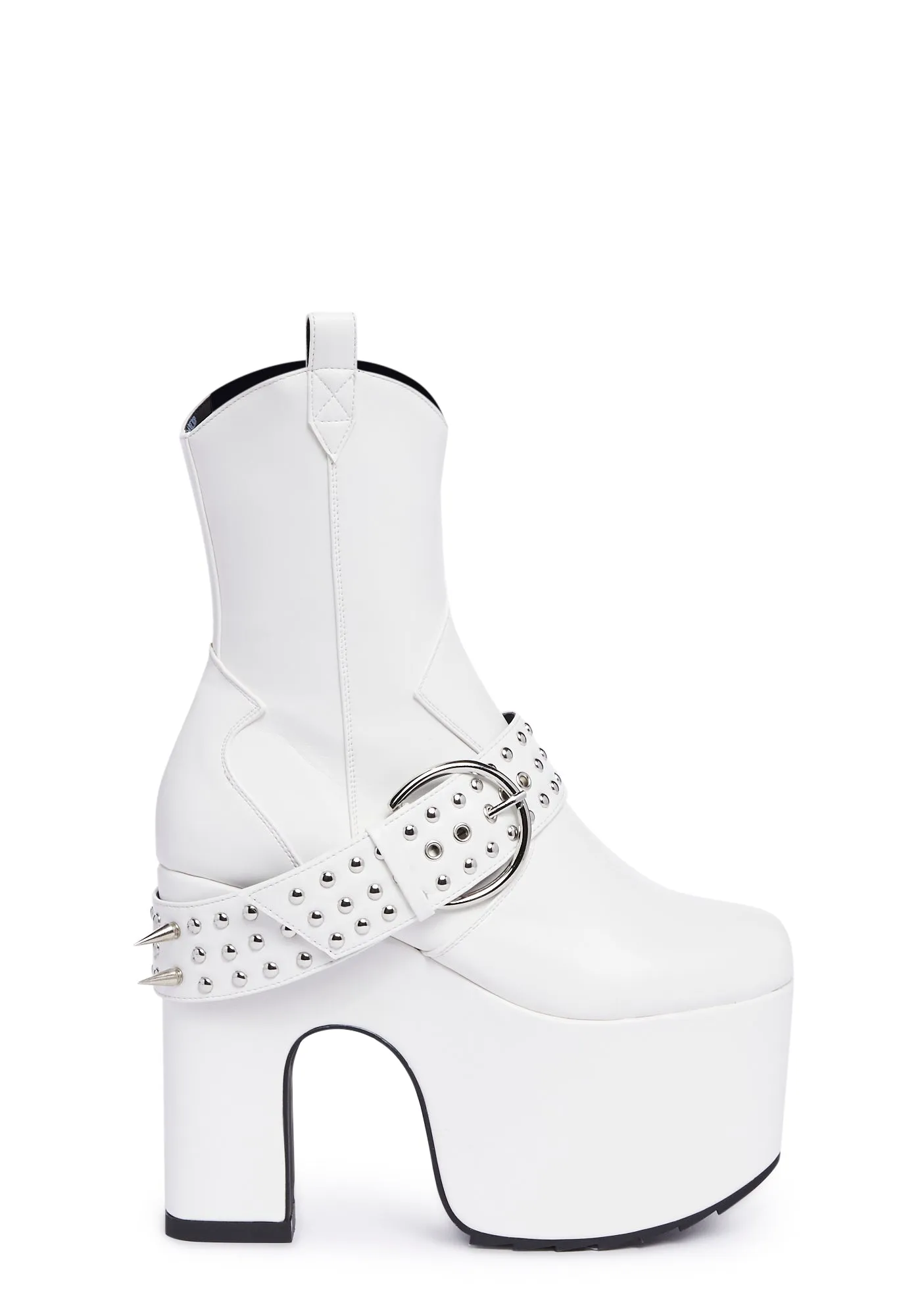 Howdy Platform Boots - White