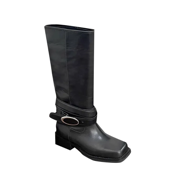 JELIN Buckled Knee High Boots