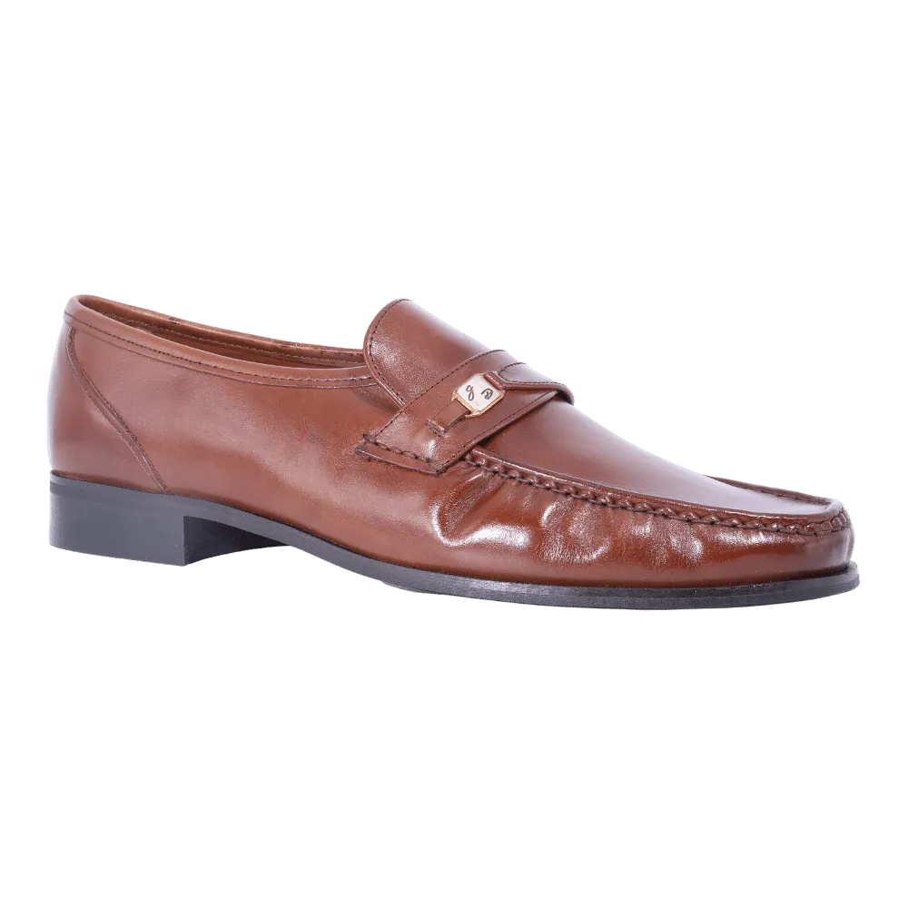 John Drake Moccasin - Brown Slip-On (Genuine Leather Upper)